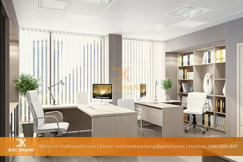 thiết kế thi công văn phong nhỏ