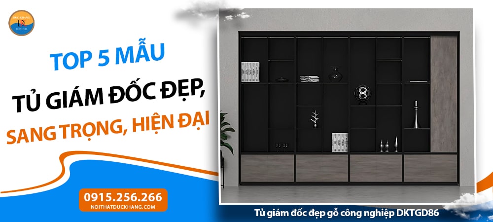 Tủ giám đốc đẹp gỗ công nghiệp DKTGD86