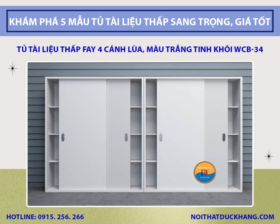 Khám phá 5 mẫu tủ tài liệu thấp sang trọng, giá tốt 2025