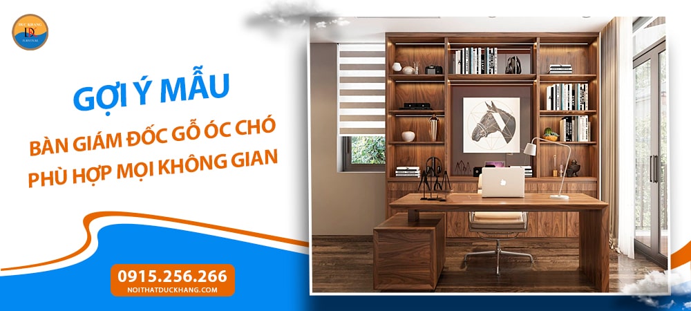 Bàn giám đốc gỗ óc chó tối giản Bàn giám đốc gỗ óc chó tối giản