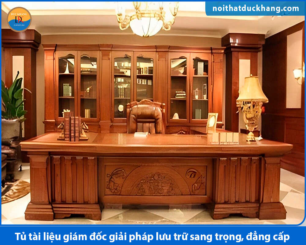 Tủ tài liệu giám đốc gỗ tự nhiên cao cấp Tủ tài liệu giám đốc gỗ tự nhiên cao cấp